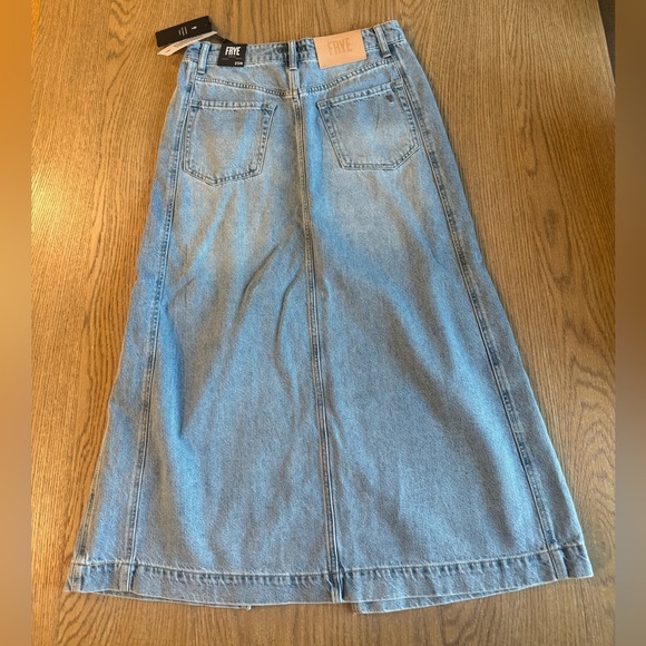 Frye Front-Slit Seamed Denim Maxi Skirt - Picture 8 of 8